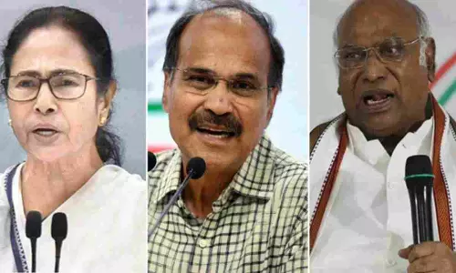 Mamata Banerjee,  Adhir Ranjan , Mallikarjun Kharge