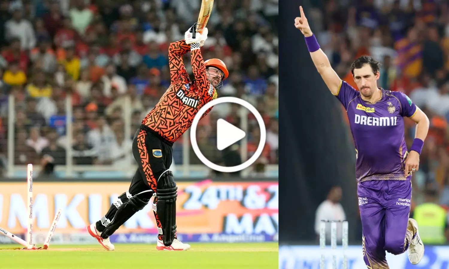 SRH vs KKR Qualifier 1 Mitchell Starc Travis Head