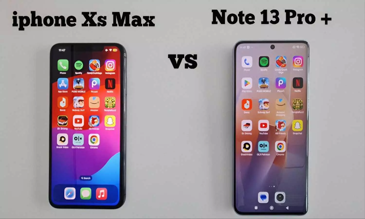 Apple iPhone XS Max vs Xiaomi Redmi Note 13 Pro