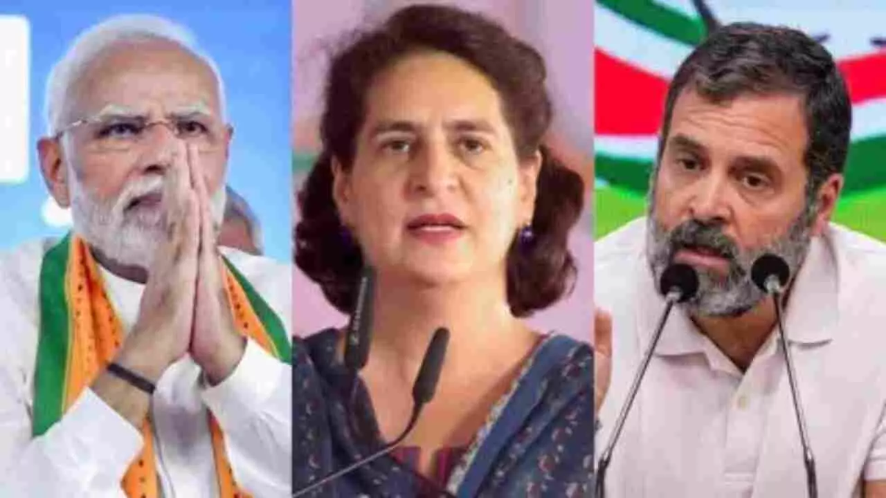 PM Modi, Priyanka Gandhi, Rahul Gandhi