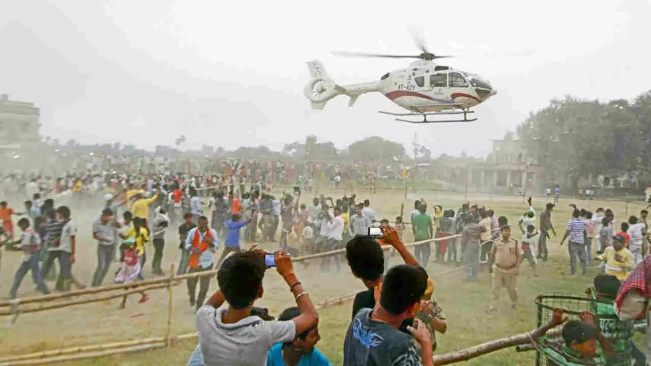 Helicopter in lok sabha election