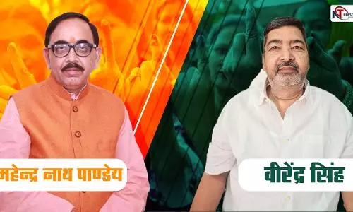 चंदौली में सपा उम्मीदवार वीरेंद्र सिंह जीते, बीजेपी प्रत्याशी महेन्द्र नाथ पांडेय हारे