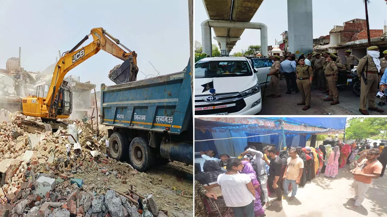 Action started against illegal construction with bulldozer in Lucknow, the capital