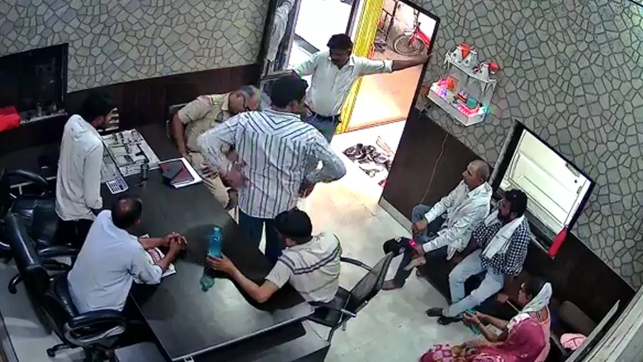 Inspector Tahir Ahmed caught in room taking money, video viral on social media
