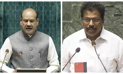 एनडीए प्रत्याशी ओम बिरला और इण्डिया ब्लॉक प्रत्याशी के सुरेश