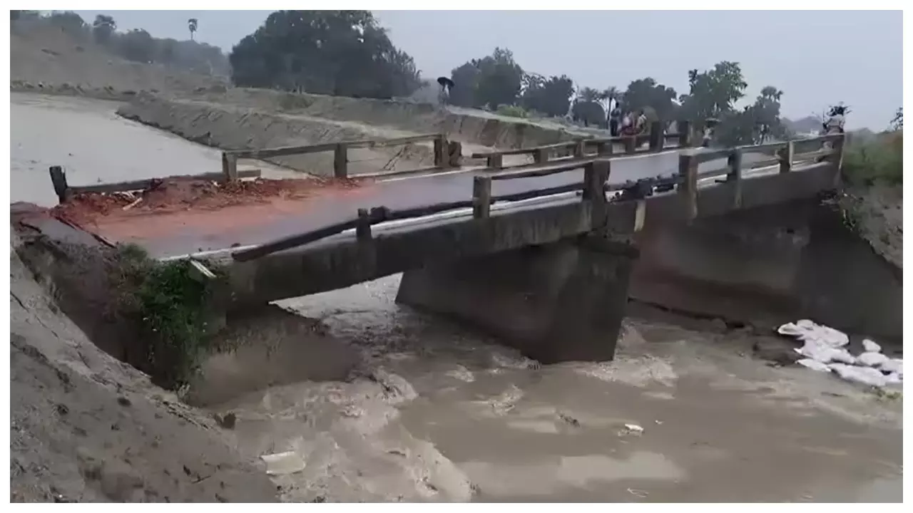Bihar Bridge Collapse ( Social- Media- Photo)
