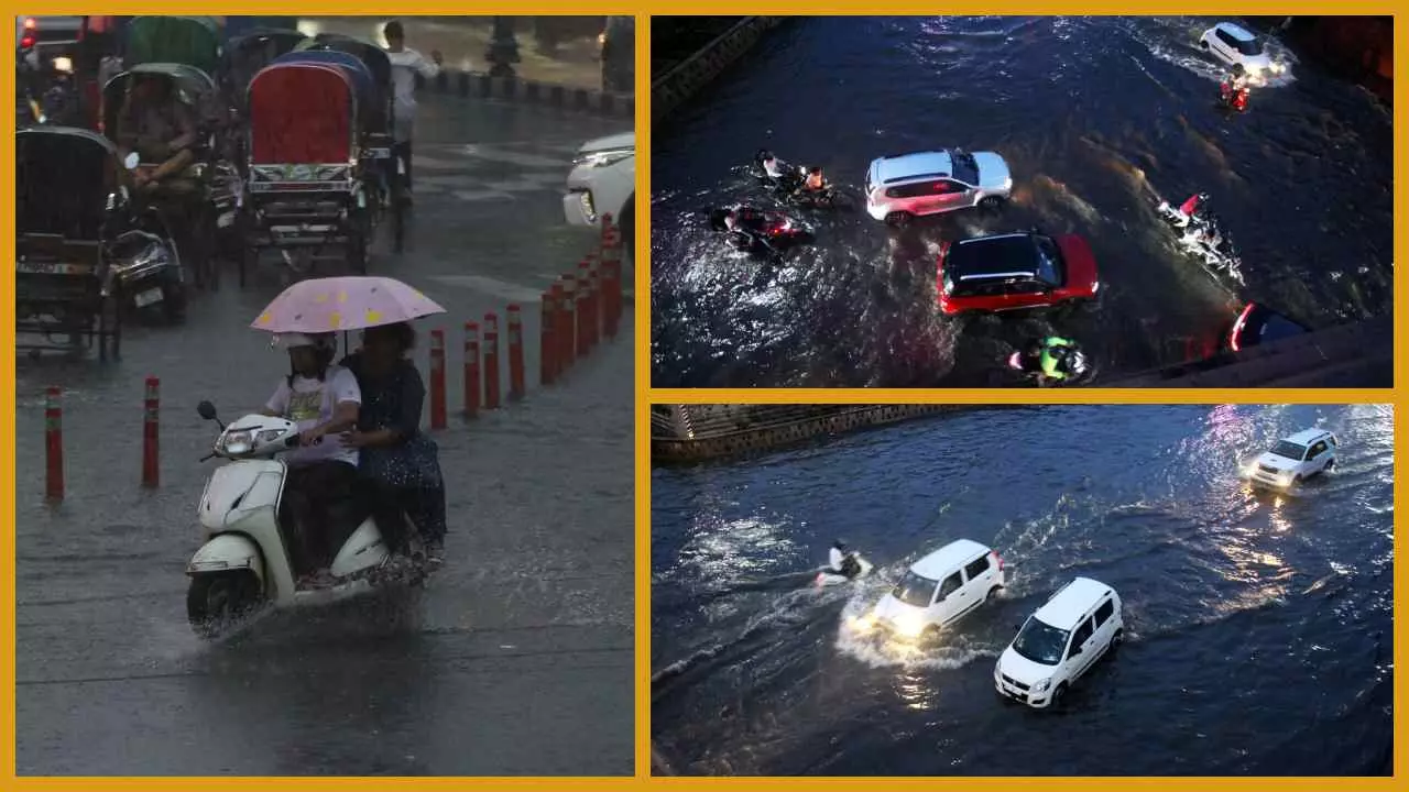 Lucknow Rain : राजधानी लखनऊ में झमाझम बारिश, कई इलाकों में जलभराव, बिजली गुल