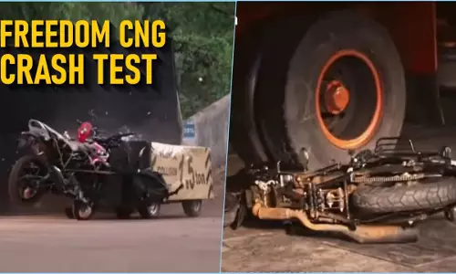 Bajaj CNG Crash Test