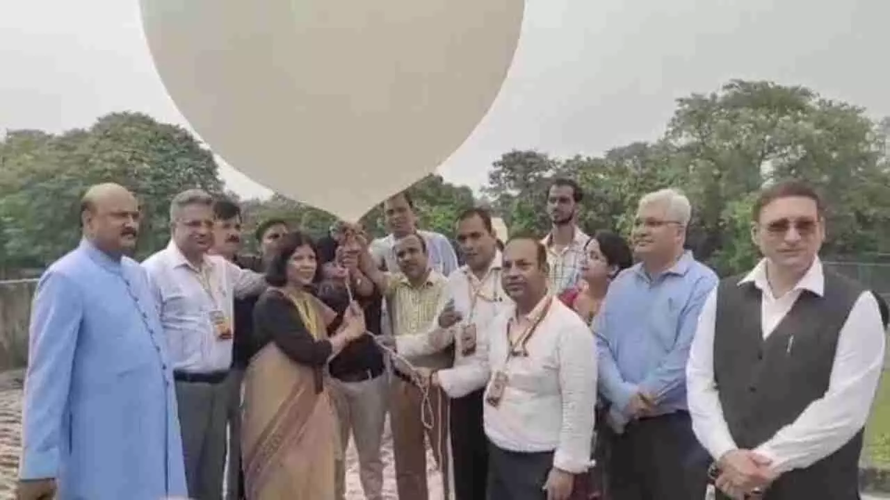 radiosonde weather balloon launched