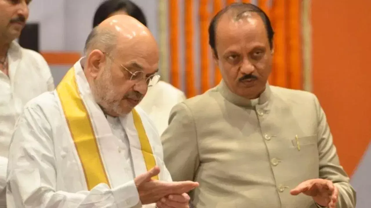 Maharashtra Assembly Election : शरद पवार पर अमित शाह के बयान से भड़के NCP नेता, अजित पवार के नेताओं ने जताई नाराजगी 4 1768038 ajit pawar meets amit shah
