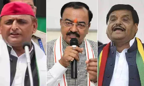Akhilesh yadav, Keshav Prasad Maurya, Shivpal yadav