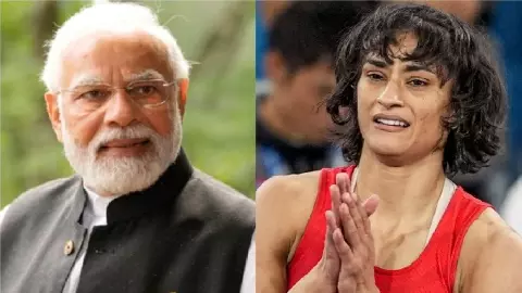 PM Modi and Vinesh Phogat PM Modi and Vinesh Phogat