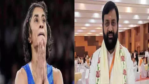 Vinesh Phogat, Haryana CM Nayab Singh Saini Vinesh Phogat, Haryana CM Nayab Singh Saini