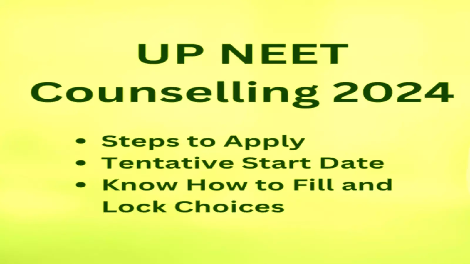 UP NEET UG COUNSELLING 2024: UP NEET UG काउंसलिंग राउंड 1,  20 अगस्त से शुरू होंगे रजिस्ट्रेशन