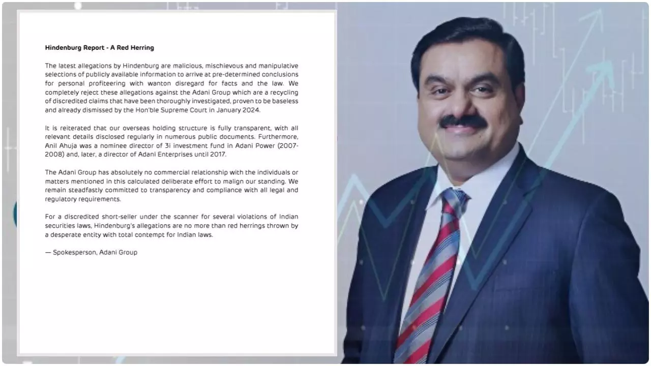 Adani Group reaction on Hindenburg Report