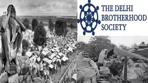When the country was divided - who gave support to the refugees