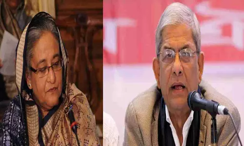 Sheikh Hasina and Mirza Fakhrul