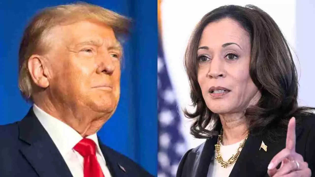 Donald Trump and Kamala Harris