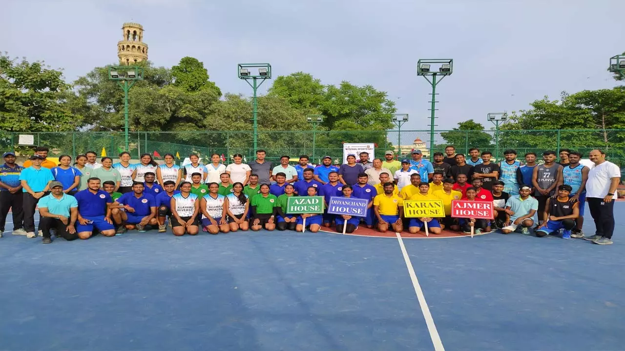 Physical Education Department of Allahabad University National Sports Day was celebrated with great enthusiasm in the department