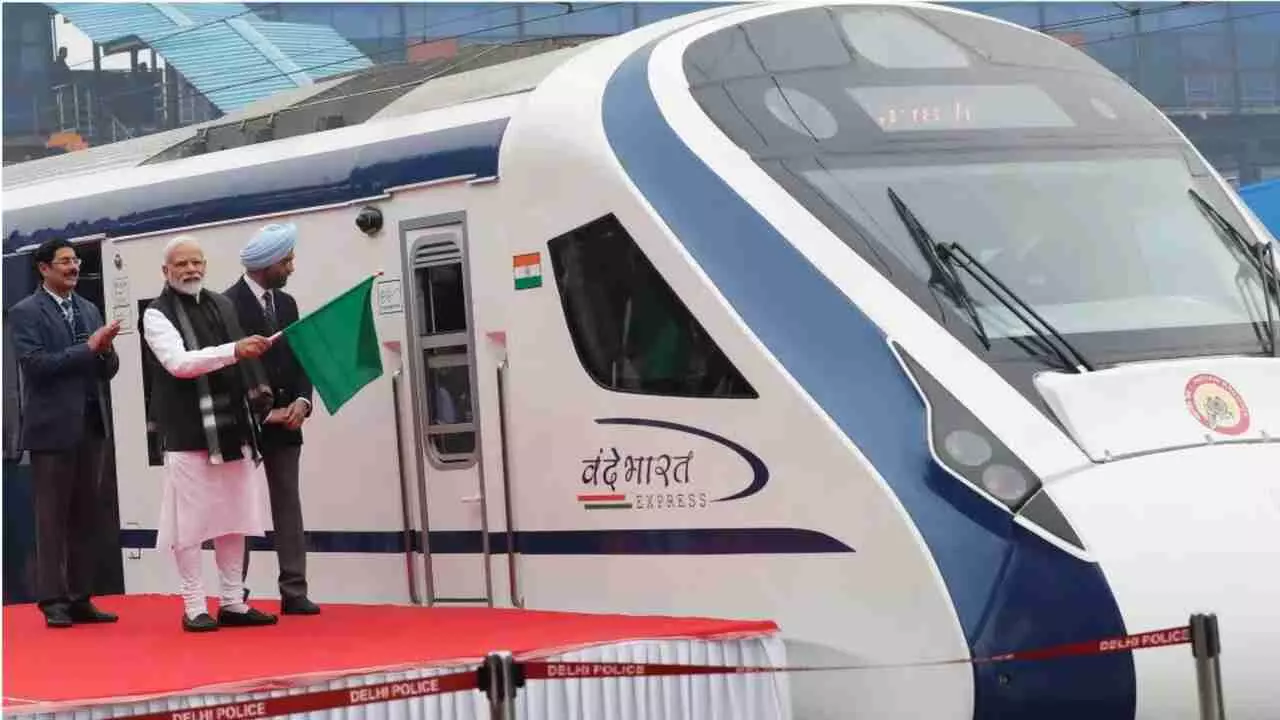 PM Modi flag off three Vande Bharat trains