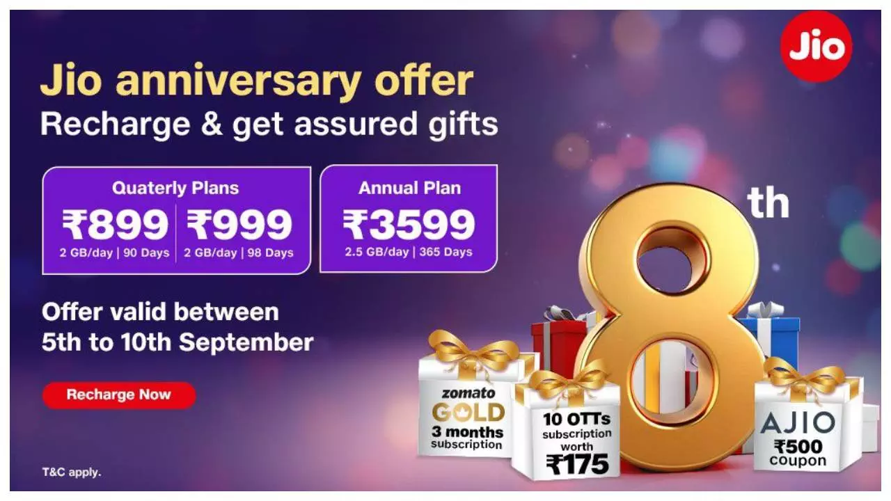 Jio Anniversary Offer