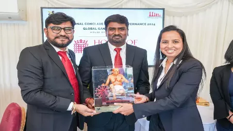 Hridesh Gupta of Jhansi honored in international conference in British Parliament Hridesh Gupta of Jhansi honored in international conference in British Parliament