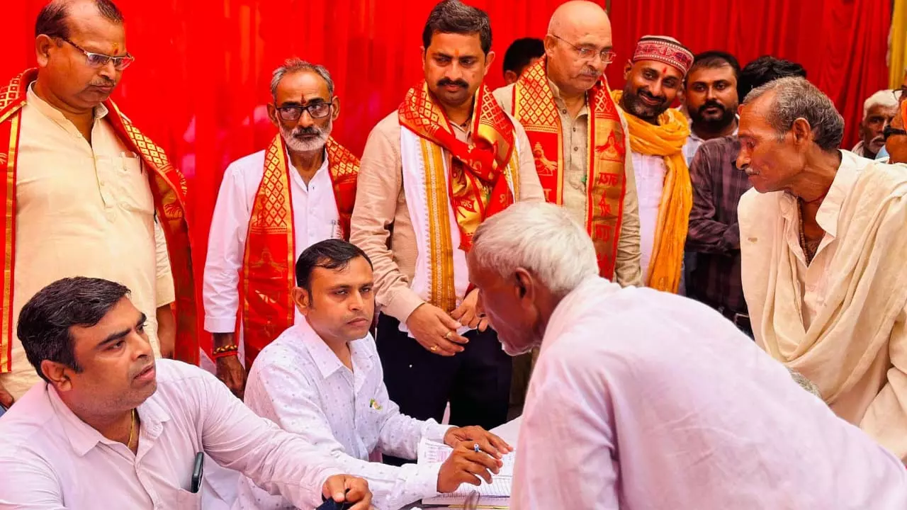 Seva Pakhwada was celebrated by conducting health checkup of senior women in the assembly constituencies, MLA and MLC were present