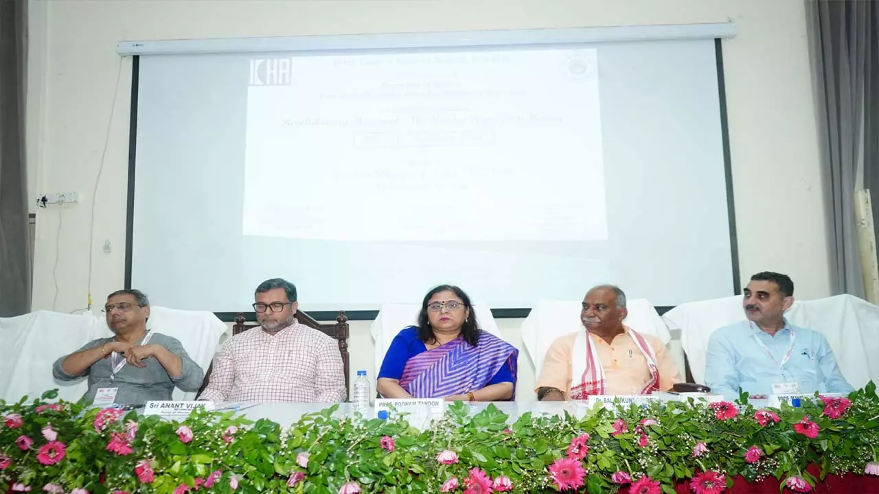 Guest on the stage at the national seminar organized in the History Department of Gorakhpur University