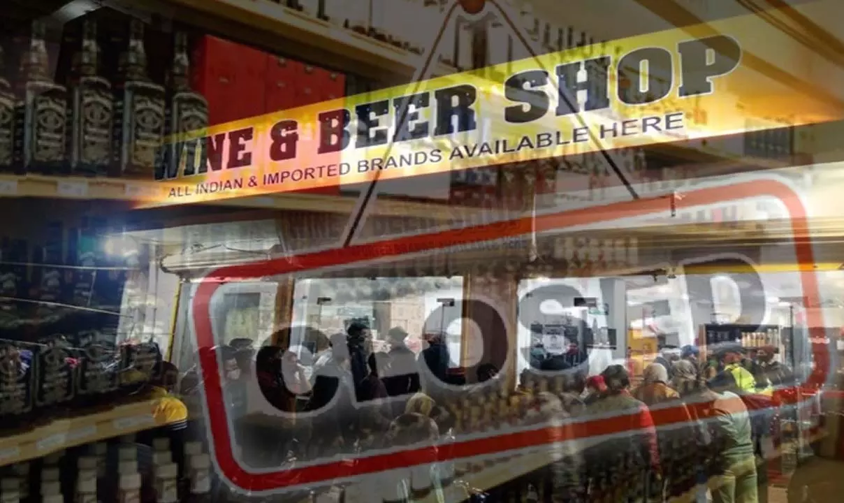 Delhi Liquor Shop Closed