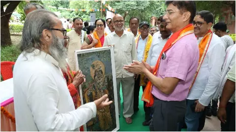 Mathura News: रसखान समाधि पर दिखेंगे सांझी के रंग पांच दिवसीय सांझी महोत्सव शुरू