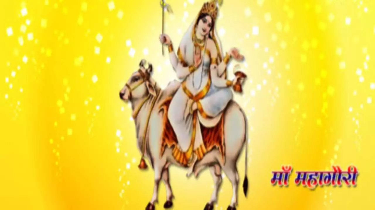 Navratri 8th Day Maa Mahagaura Wishes Messages