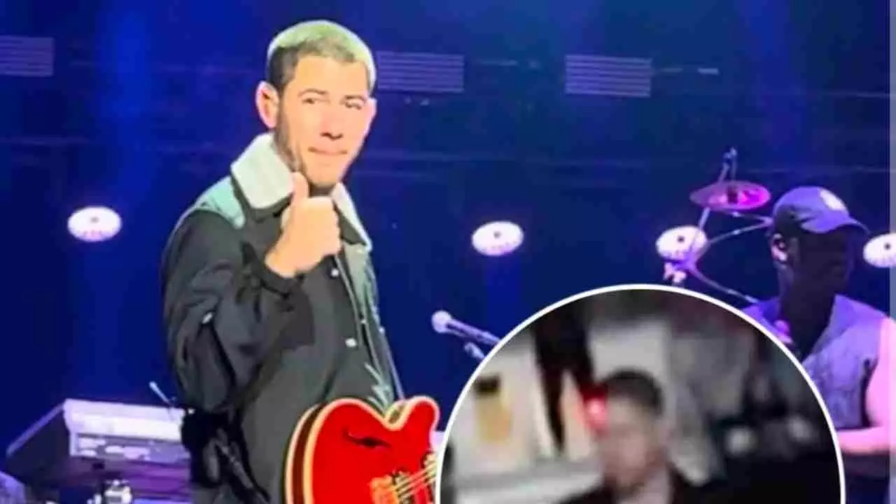 Nick Jonas Runs Off Stage