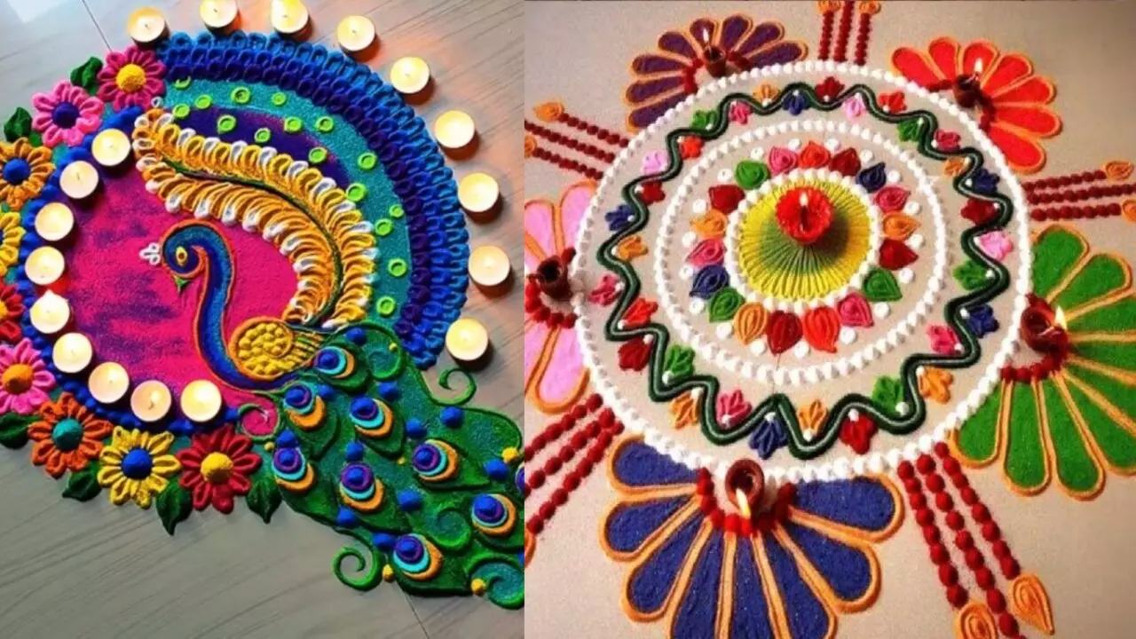 Rangoli Designs: धनतेरस से लेकर भाई दूज तक, देखें इन फेस्टिवल्स के लिए खूबसूरत रंगोली डिजाइंस