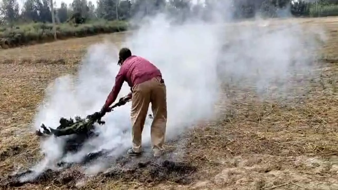 58 farmers caught burning stubble in satellite, now they will have to pay a hefty fine