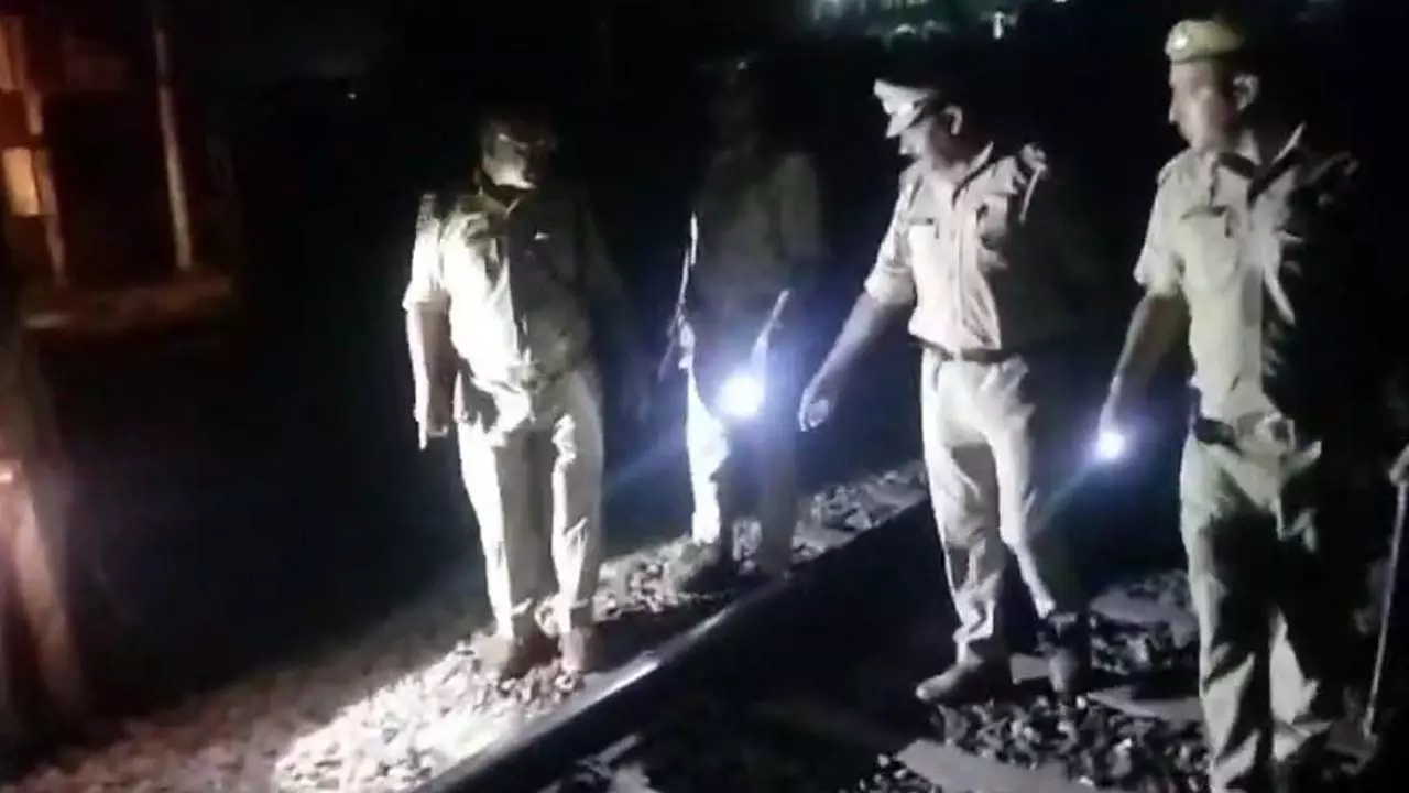 Police did foot patrolling on the railway line, inspected the track