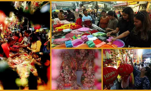 Lucknow News : बाजारों में दिवाली की धूम, 25 प्रतिशत तक बढ़े मूर्तियों के दाम
