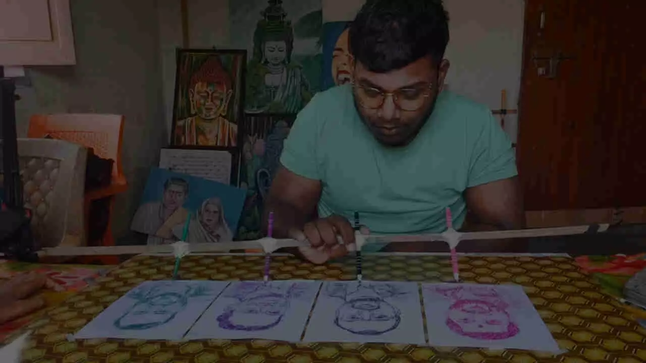 Sketch Artist Preet Raj: एक ही समय पर एक हाथ से बनाया इन प्रसिद्ध शिक्षकों का चित्र, युवक का टैलेंट देख सभी हैरान