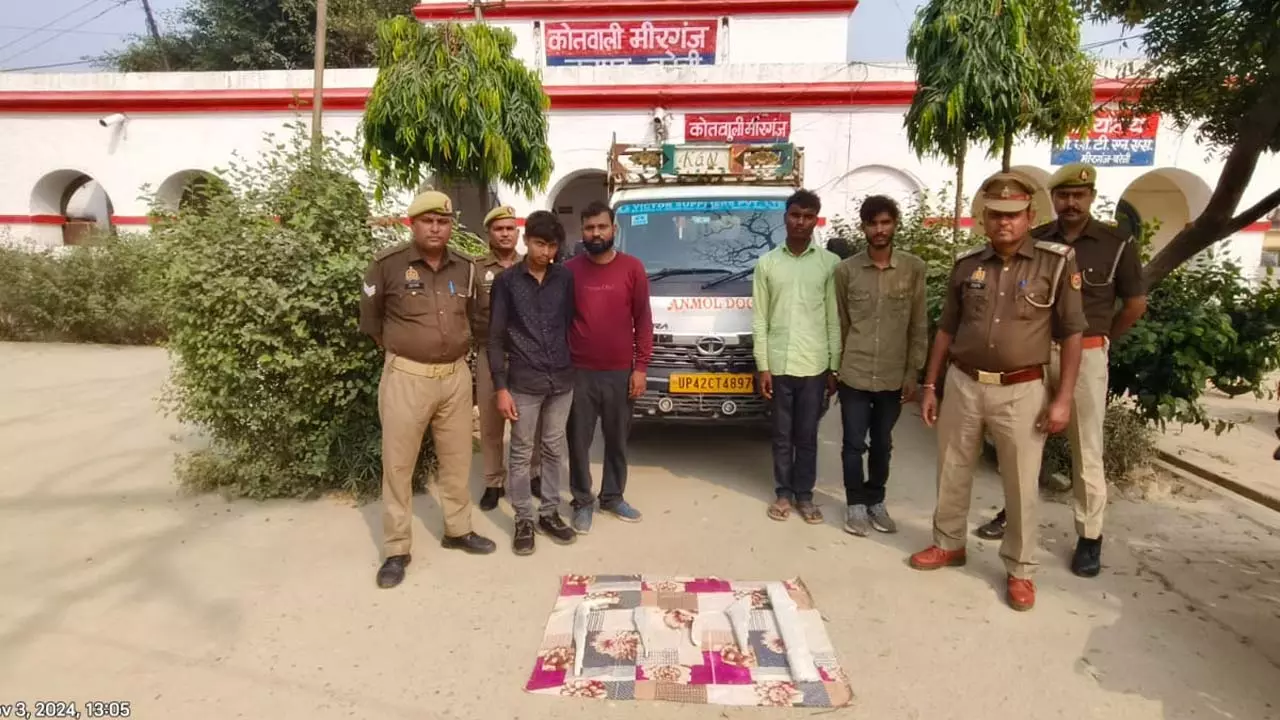 Mirganj police arrested four members of interstate battery thief gang People were caught, SSP announced reward