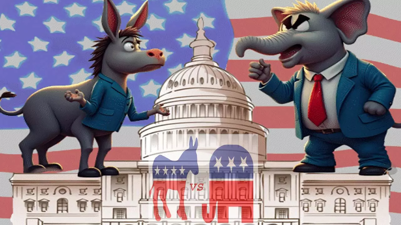 Dog and monkey also in the fight between elephant and donkey in America elections