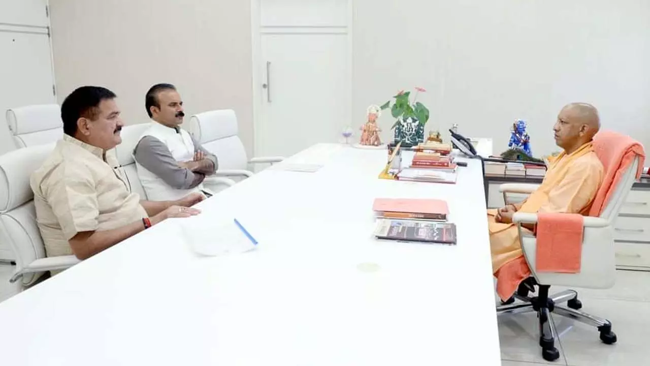 BJP MLA Sushil Singh met Chief Minister Yogi Adityanath in Lucknow While meeting