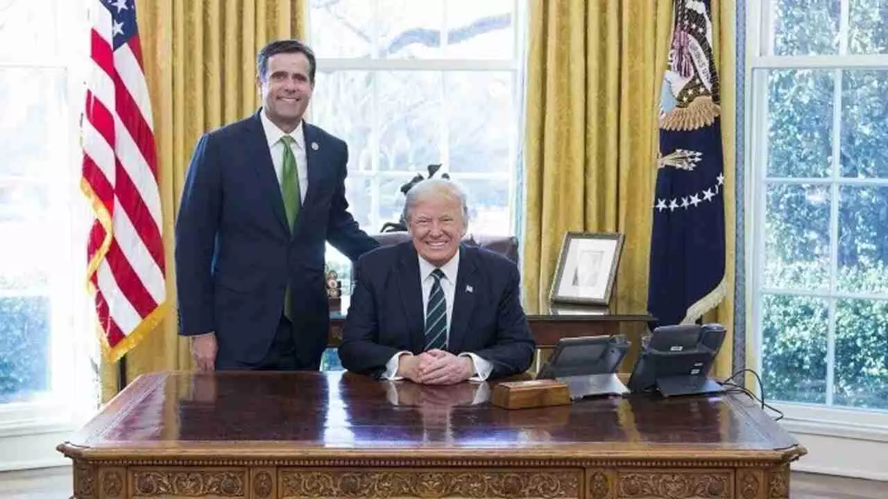 US President Donald Trump , John Ratcliffe