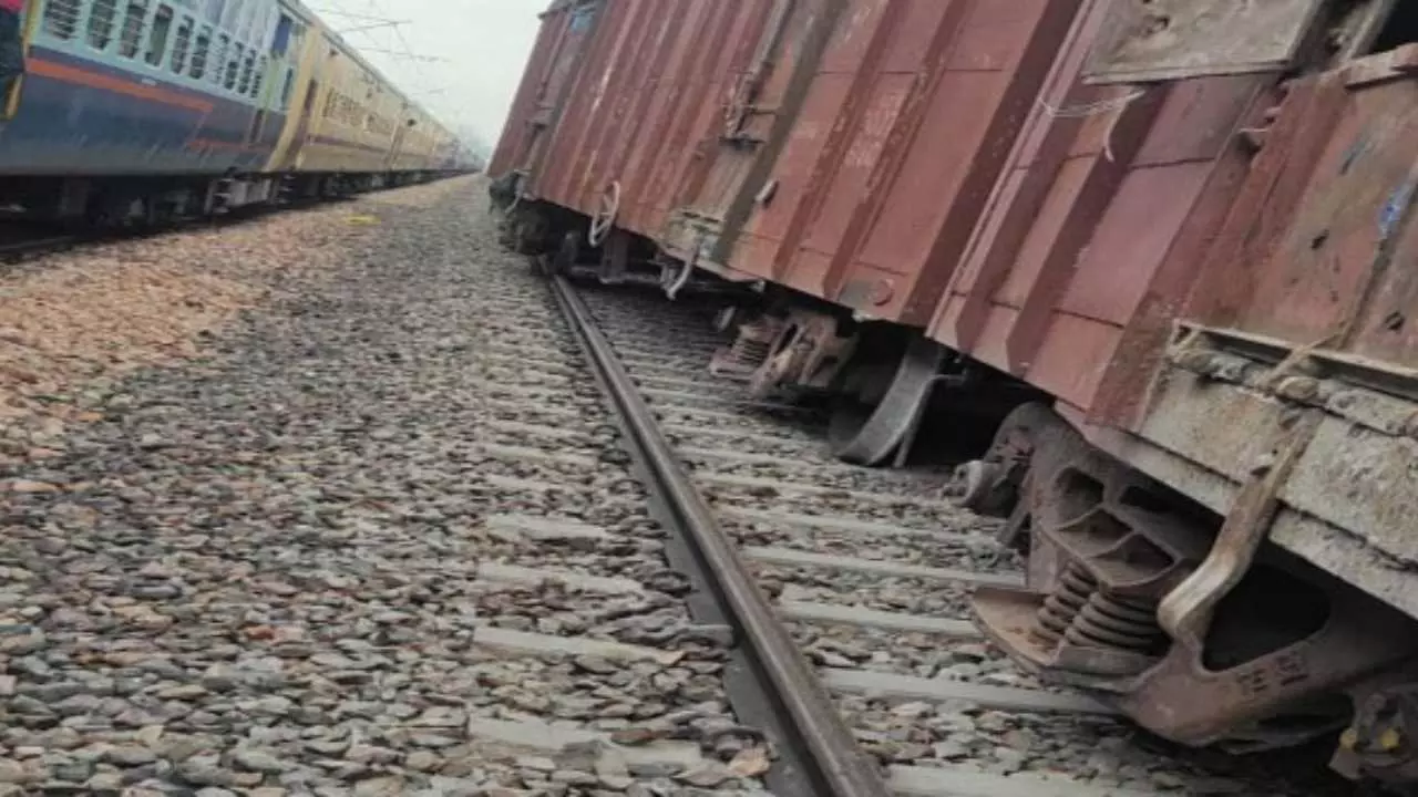 Goods Train Derailed