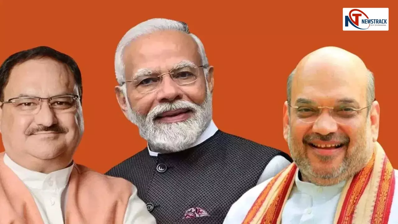 BJP President JP Nadda, PM Modi and Amit shah