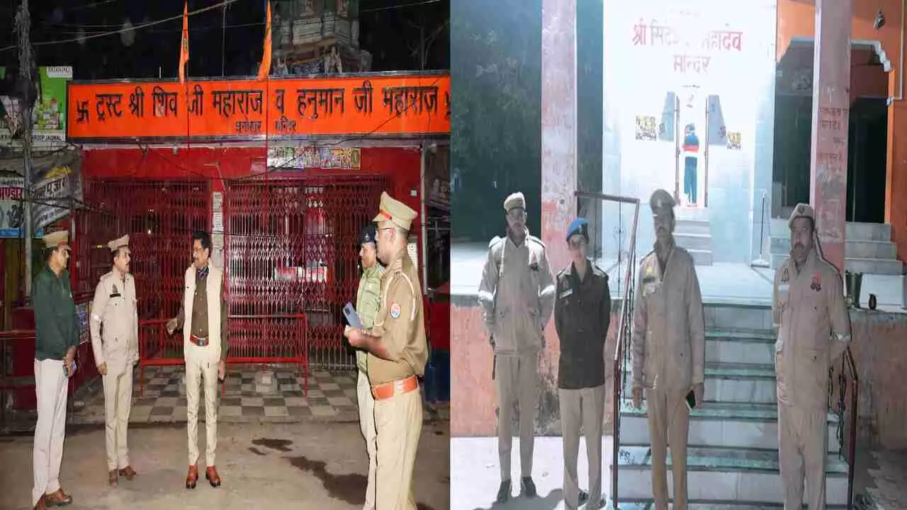 Barabanki News: बाराबंकी पुलिस ने चलाया अभियान, धार्मिक और सार्वजनिक स्थलों पर लगे लाउडस्पीकरों का किया निरीक्षण