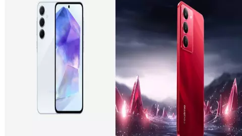 Samsung Galaxy A55 vs Realme 14x 5G (Credit: Social Media)