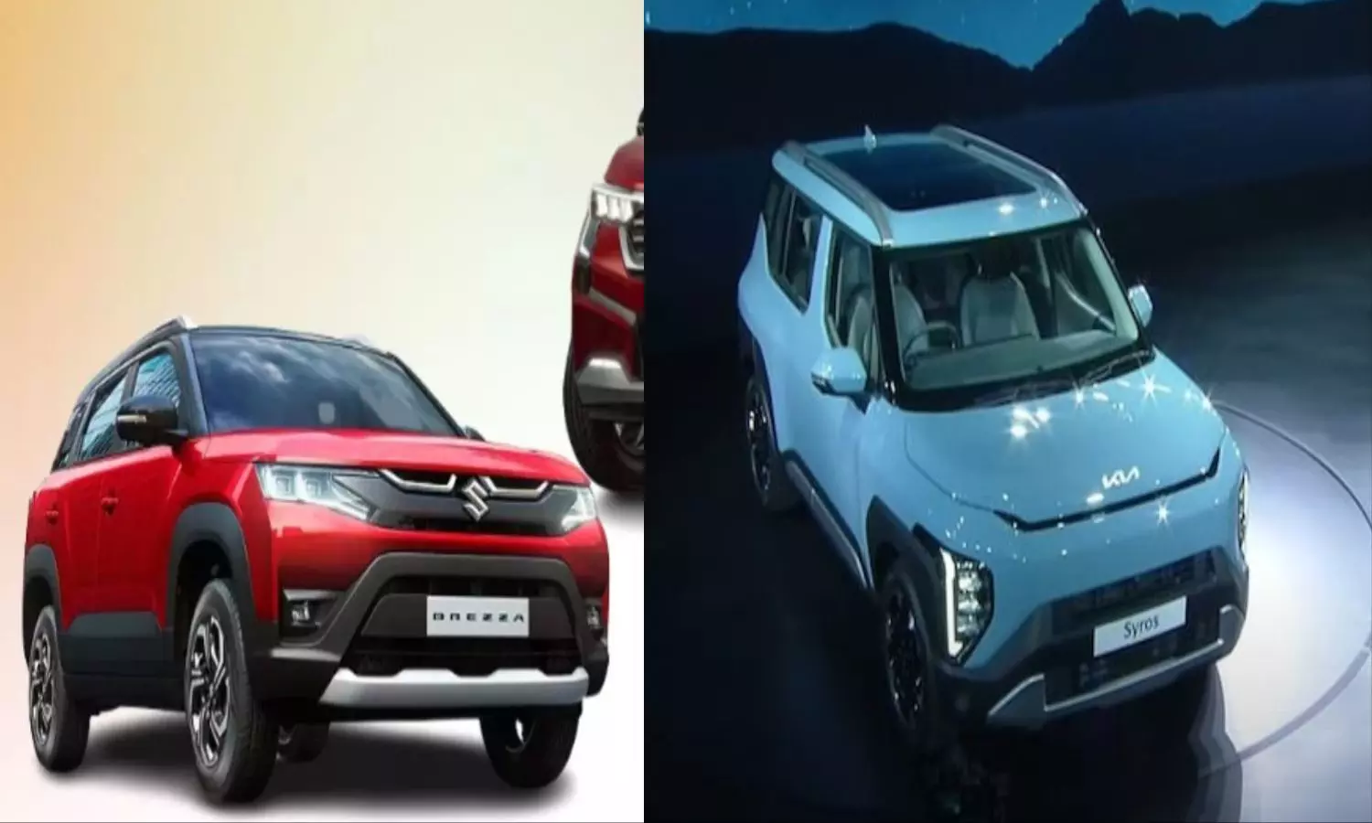 Kia Syros vs Maruti Suzuki Brezza (Credit: Social Media)