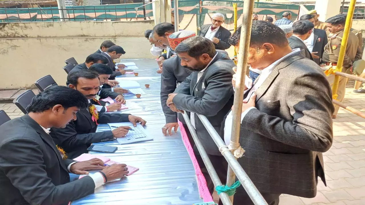 Sonbhadra Bar Association election voting completed-