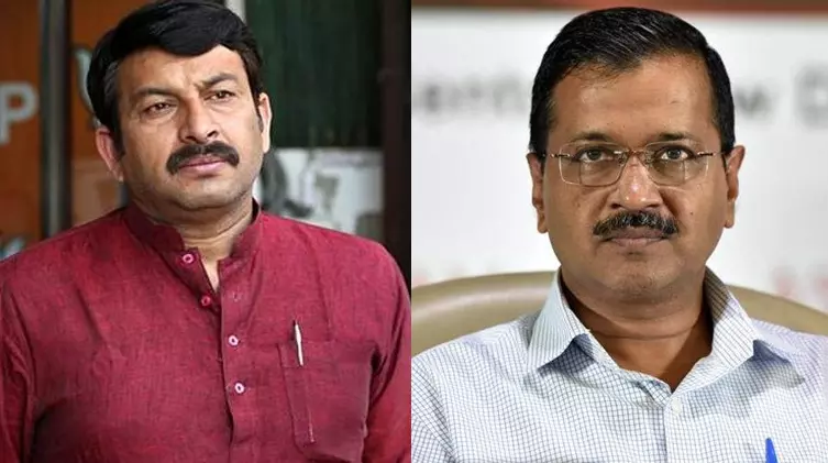 Manoj Tiwari and Arvind Kejriwal