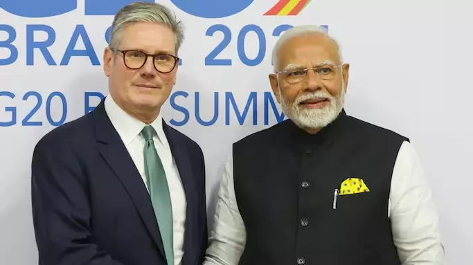 Keir Starmer and Narendra Modi