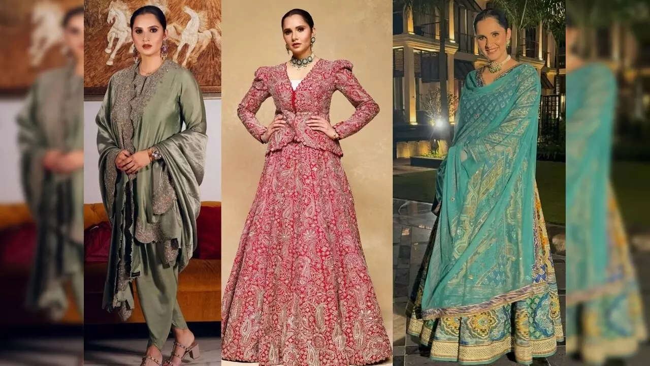 Sania Mirza Desi Look:  सानिया मिर्जा के ये रॉयल देसी लुक, पार्टी में लगा देंगे आग